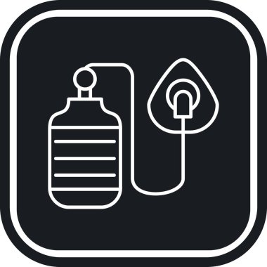 Oksijen maskesi simgesi işaret vektörü çizimi 