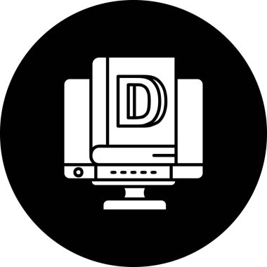 Bir dizüstü bilgisayar simgesinin vektör illüstrasyonu