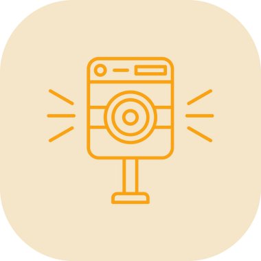 Kamera. Web simgesi basit illüstrasyon