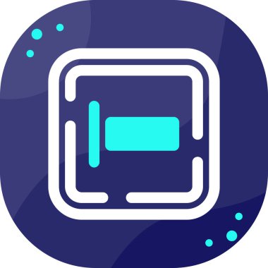 Mavi ve beyaz bir ikonun vektör illüstrasyonu