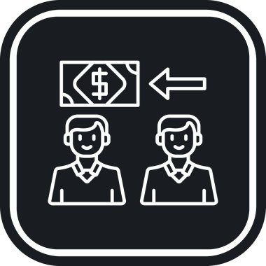 İş ve finans simgesinin vektör illüstrasyonu