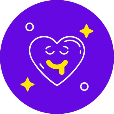 Bir yıldızlı kalbin vektör çizimi