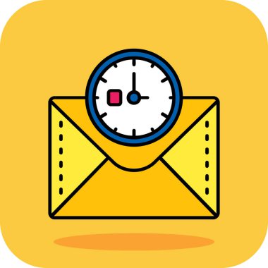 saat e- posta simgesi - taslak biçimi