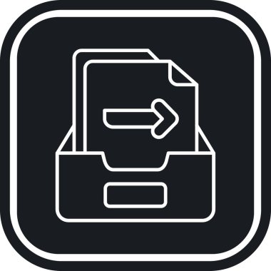 belge dosya dizini simgesi ana hat biçiminde