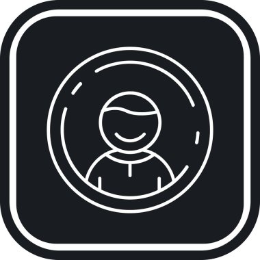 avatar man kullanıcı simgesi ana hatlar biçiminde