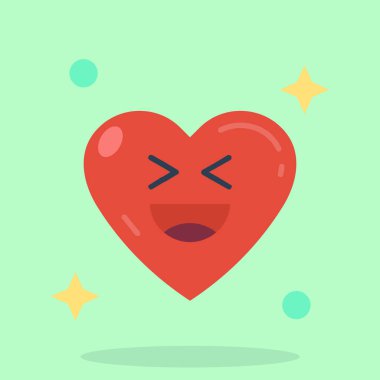 Aşk kalp ikonu vektörü. düz dizayn