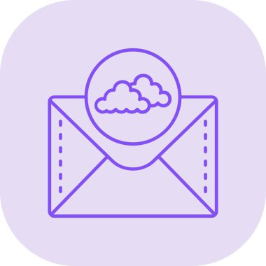 Bulut. Web simgesi basit illüstrasyon