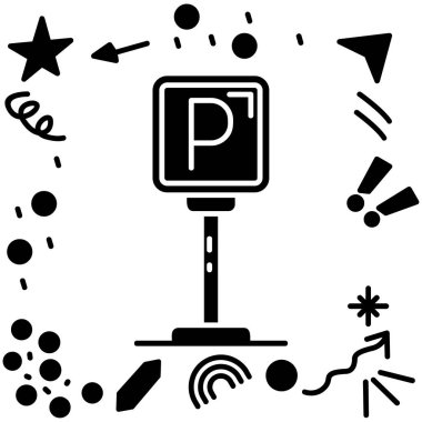 park simgesi modada izole edilmiş arkaplan