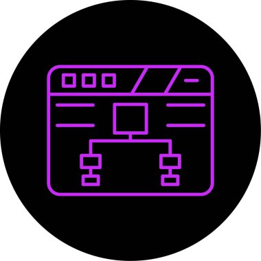 Modern çizgi tasarımının eşsiz vektör simgesi