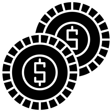 Casino chips vektör simgesi