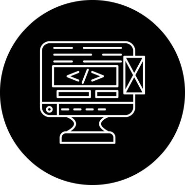 Tarayıcı web simgesi, basit illüstrasyon