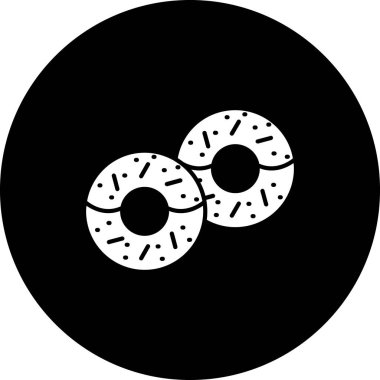 Çörekler. Web simgesi basit illüstrasyon