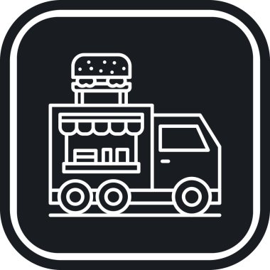 vektör yiyecek ve kamyon simgesi