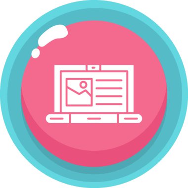 Bilgisayar. Web simgesi basit illüstrasyon