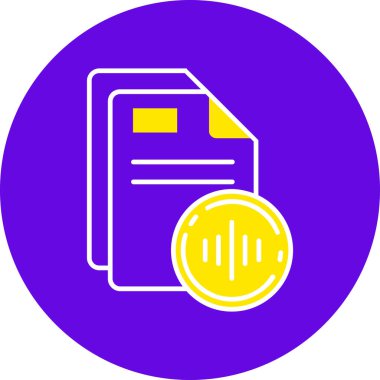 Belge simgesinin vektör illüstrasyonu