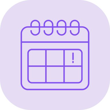 Takvim simgesi, vektör illüstrasyonu basit tasarım