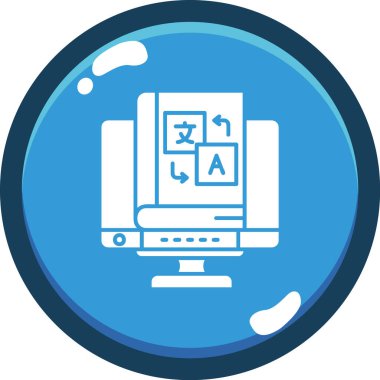 bilgisayar monitörü ikon vektör illüstrasyon tasarımı