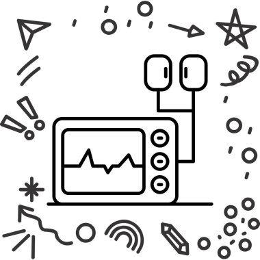 Beyaz arkaplanda izole edilmiş uydu simgesi ve vektör illüstrasyonu