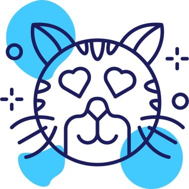 Kedi. Web simgesi basit tasarım