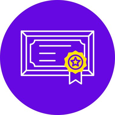 Bir yıldız simgesinin vektör illüstrasyonu