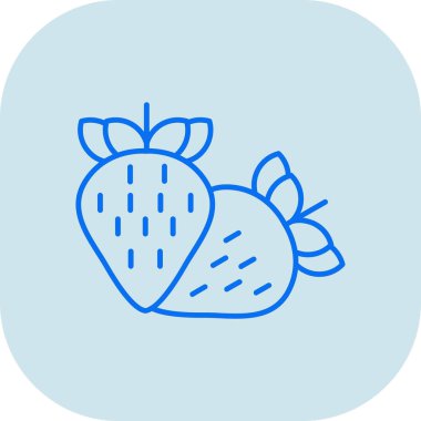 Çilek simgesi vektör çizimi