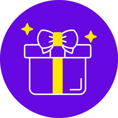 Hediye. Web simgesi basit illüstrasyon