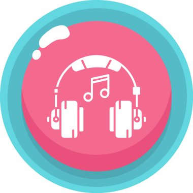 Müzik. Web simgesi basit illüstrasyon