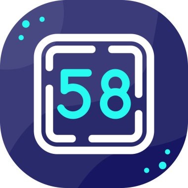 Bir 65 6 simgesinin vektör illüstrasyonu