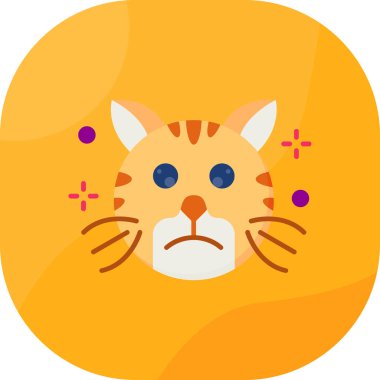 Kedi suratlı. Basit tasarım