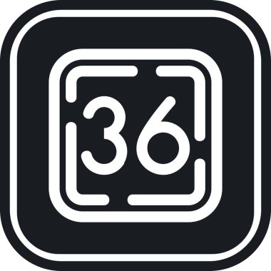 6 numaralı simge vektör