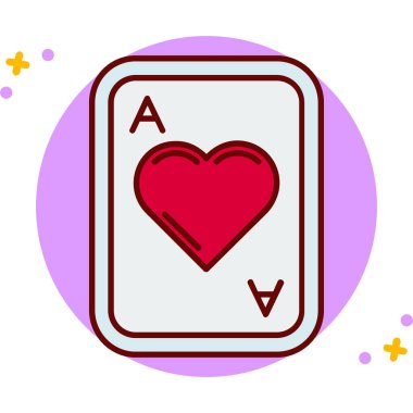 Poker kartları ikon vektör illüstrasyonu