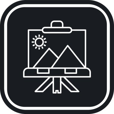 Bir resim simgesinin vektör illüstrasyonu