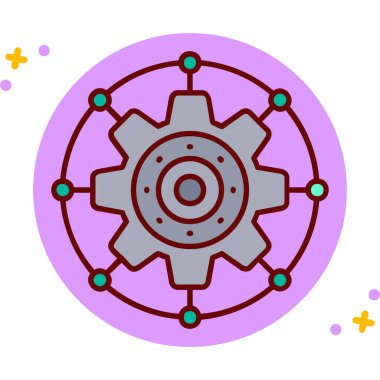 Bir tekerleğin vektör illüstrasyonu