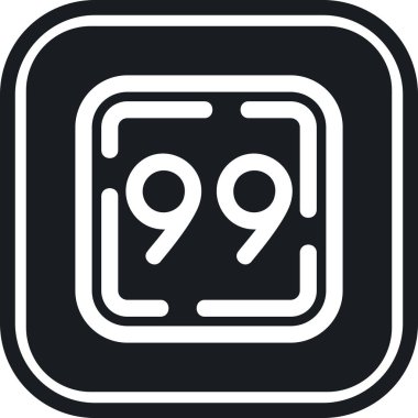 9 9 simgesinin vektör illüstrasyonu