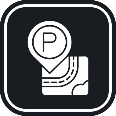 Park ediyor. Web simgesi basit tasarım