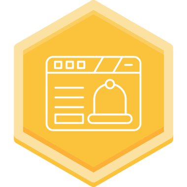 Web vektör simgesi basit illüstrasyon. Web rozet simgesi