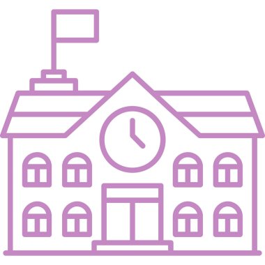 Vektör çizim okul binası simgesi