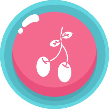 Kiraz. Web simgesi basit illüstrasyon