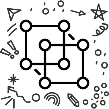 ağ bağlantısı vektör illüstrasyonu