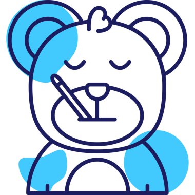 ayı tüten web simgesi, vektör illüstrasyonu