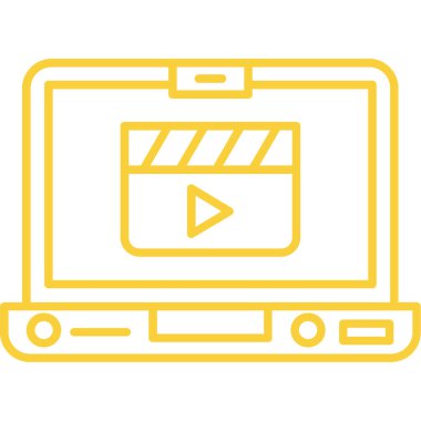 Video kamera simgesi. vektör illüstrasyonu