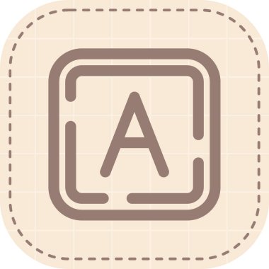 Tek bir harf simgesinin vektör illüstrasyonu