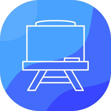 Bir sandalye simgesinin vektör illüstrasyonu