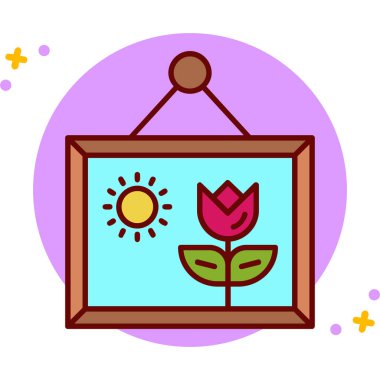 Modern bir bitkinin vektör çizimi