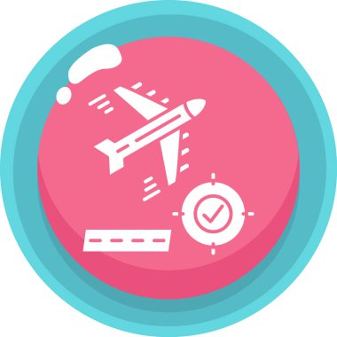 Havaalanı düz simgesi, seyahat konsepti