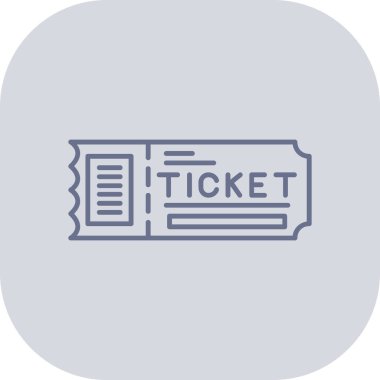 bilet ikonu vektör illüstrasyonu