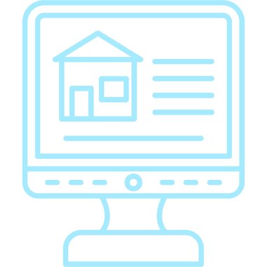 Ev. Web simgesi basit illüstrasyon