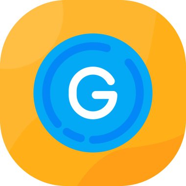 G harfi logo simgesi, tasarım elemanları şablon elementleri