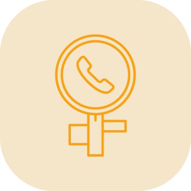 Kadın çağrı ikonu. vektör illüstrasyonu