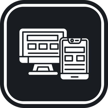 Web simgesi, vektör illüstrasyonu